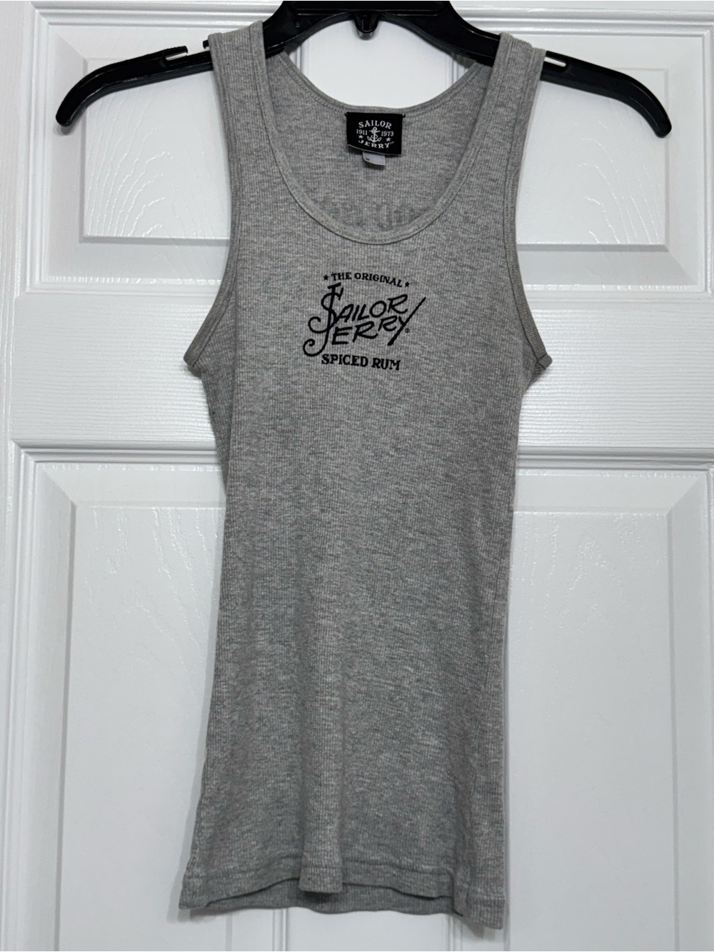 Sailor Jerry gray tank Y2K size small medium